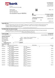 Bank statement PDF example with account summary and transaction history—representative financial document for redaction